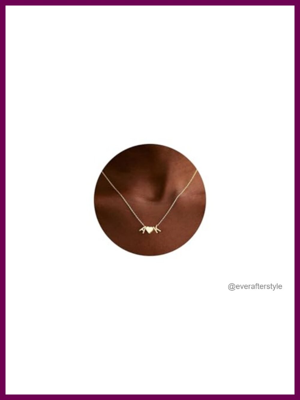14k Gold Plated Initial Heart Necklace Dainty Personalized Jewelry Gift